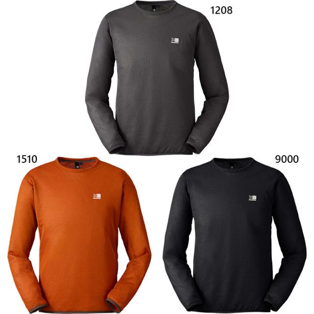 カリマー メンズ オクタ マウンテン クルー octa mountain crew アウトドアウェア トップス 長袖Tシャツ ロンT ブラック 黒 グレー オレンジ 灰色 送料無料 karrimor 101594