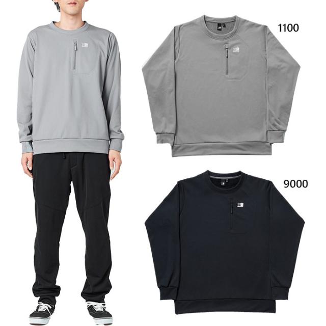 カリマー メンズ オクタ スウェット クルー octa sweat crew カジュアルウェア トップス トレーナー 長袖 ブラック 黒 グレー 灰色 送料無料 karrimor 101609