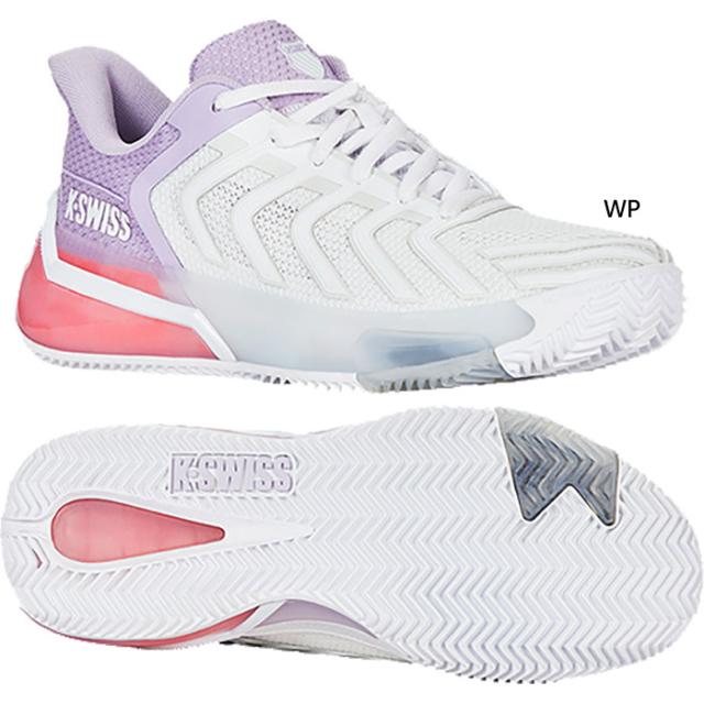 ケースイス レディース ウルトラショット4 ULTRASHOT 4 HB テニスシューズ オムニ・クレーコート用 ローカット ホワイト 白 送料無料 K･SWISS KS94438182