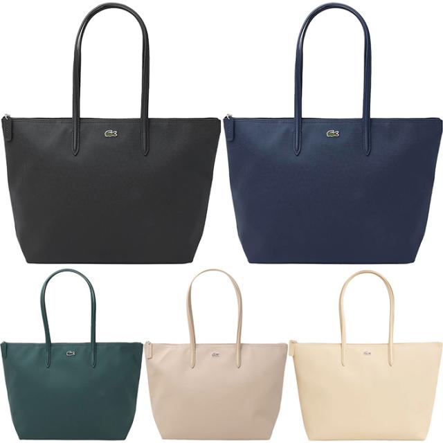 ラコステ レディース L.12.12 コンセプト プチピケ ラージ トートバッグ バッグ 鞄 ブラック 黒 ネイビー 送料無料 LACOSTE NF1888PM
