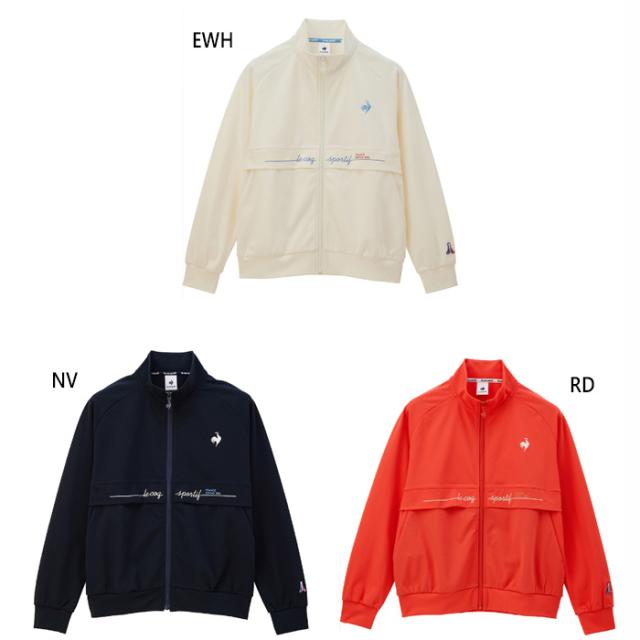 ルコックスポルティフ レディース ヘランカジャージ スタンドジャケット ジャージ トップス フィットネス トレーニングウェア 長袖 アウター ホワイト 白 ネイビー レッド 赤 送料無料 le coq sportif QMWXJC01の通販は 6,930円