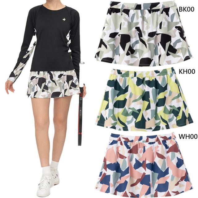 ルコックスポルティフ レディース グラフィックゲームスコート テニス バドミントンウェア ボトムス スカート ホワイト 白 ブラック 黒 カーキ 送料無料 le coq sportif LN4FSK10Lの通販は 7,390円