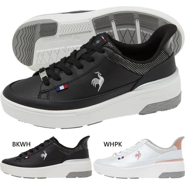 さっと履ける 2E幅 ルコックスポルティフ レディース LCS セーヴル リフト II SI NEXTEP スニーカー ハンズフリーシューズ 防水設計 ホワイト 白 ブラック 黒 送料無料 le coq sportif LU5FRS74LZ