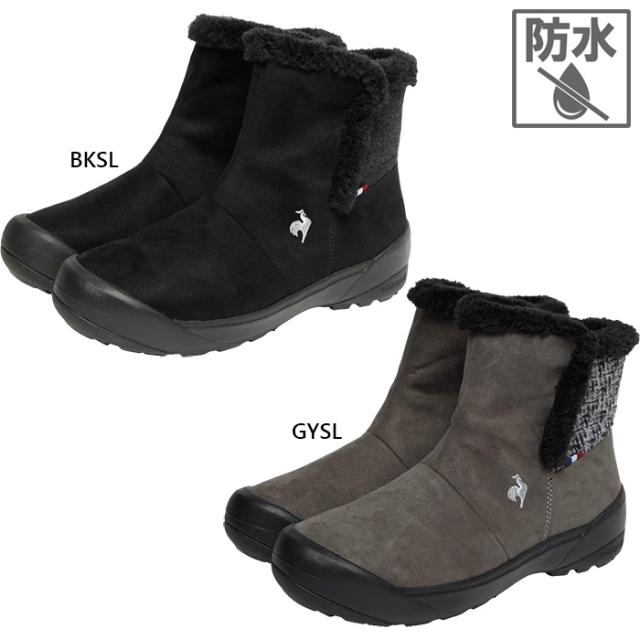 3E幅相当 ルコックスポルティフ レディース LCS モンルイ II ウィンターブーツ シューズ 防水設計 雪道 保温 ブラック 黒 グレー 灰色 送料無料 le coq sportif LU5FBT86LZ