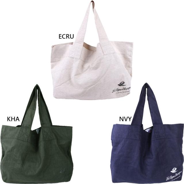 ル ピジョン ヴォワイヤジュール メンズ レディース フレンチリネントート バッグ 鞄 トートバッグ カジュアル ホワイト 白 ネイビー カーキ 送料無料 Le Pigeon Voyageur LPB-002