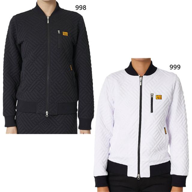 ラウドマウス レディース 袋ジャガードブルゾン ゴルフウェア トップス 長袖 ストレッチ ホワイト 白 ブラック 黒 送料無料 LOUDMOUTH 773250