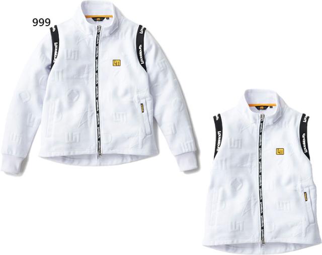 ラウドマウス レディース 2wayエンボス袋ジャガードブルゾン 袖取り外し可能 ゴルフウェア トップス ストレッチ ホワイト 白 ブラック 黒 グレー 灰色 送料無料 LOUDMOUTH 774251 ラウドマウス レディース 2wayエンボス袋ジャガードブルゾン 袖