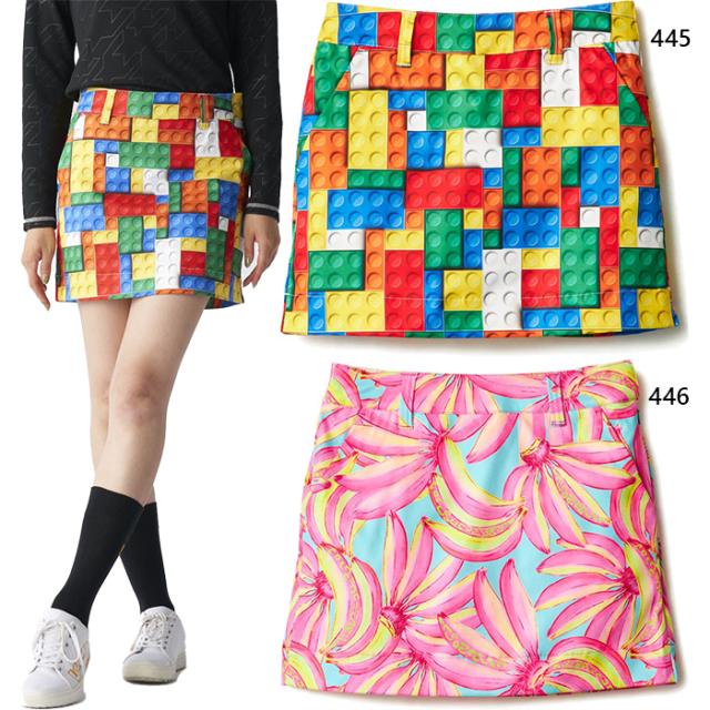 ラウドマウス レディース 柄スカート ゴルフウェア ボトムス 吸汗速乾 UVカット 送料無料 LOUDMOUTH 775350