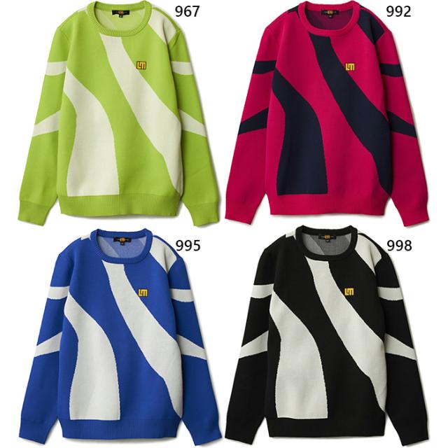 ラウドマウス レディース クルーネック軽量ニットセーター ゴルフウェア トップス 長袖 ブルー 青 ピンク グリーン 緑 送料無料 LOUDMOUTH 775750