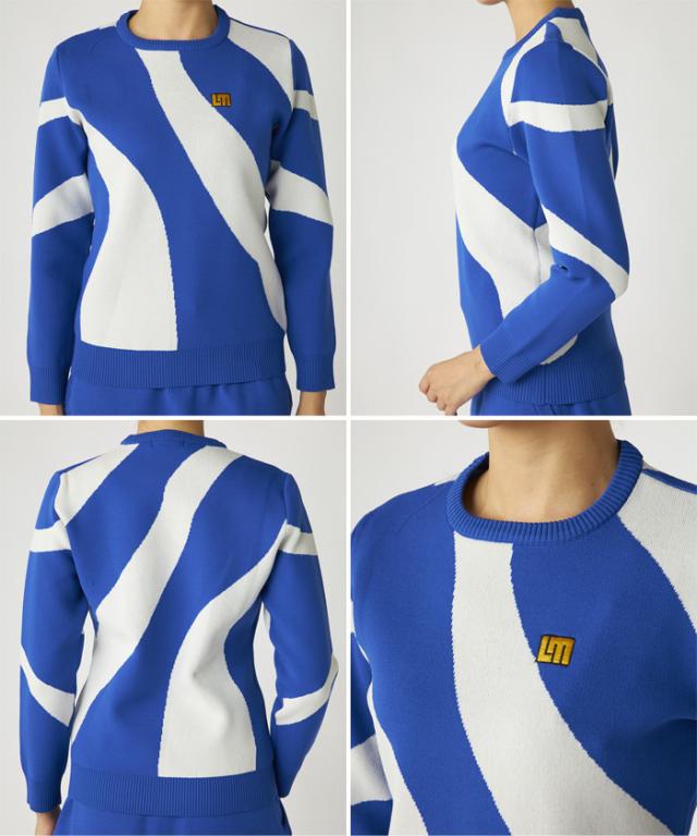 ラウドマウス レディース クルーネック軽量ニットセーター ゴルフウェア トップス 長袖 ブルー 青 ピンク グリーン 緑 送料無料 LOUDMOUTH 775750 ラウドマウス レディース クルーネック軽量ニットセーター ゴルフ