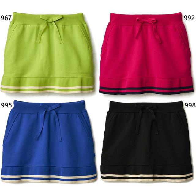 ラウドマウス レディース 軽量ニット裾フリルスカート ゴルフウェア ボトムス ブラック 黒 ブルー 青 ピンク グリーン 緑 送料無料 LOUDMOUTH 775354