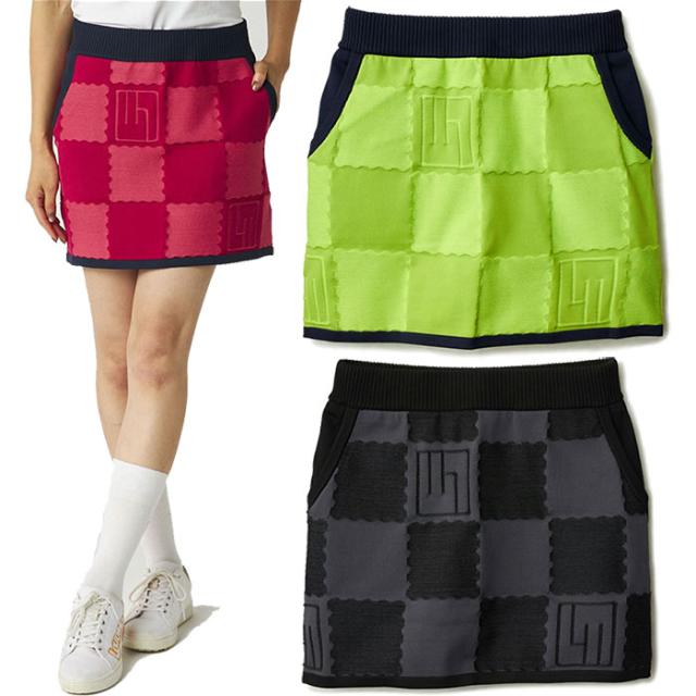 ラウドマウス レディース 蓄熱ニットスカート ゴルフウェア ボトムス ショート ブラック 黒 ピンク グリーン 緑 送料無料 LOUDMOUTH 775355