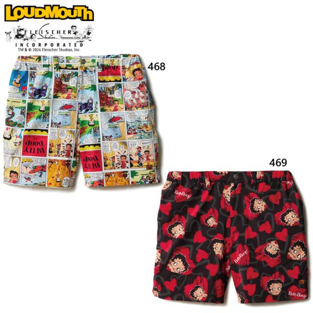 ラウドマウス メンズ ベティー ブープ LOUDMOUTH×Betty Boop ショートパンツ ゴルフウェア ボトムス 吸汗速乾 UVカット 送料無料 LOUDMOUTH 866316 14,300円