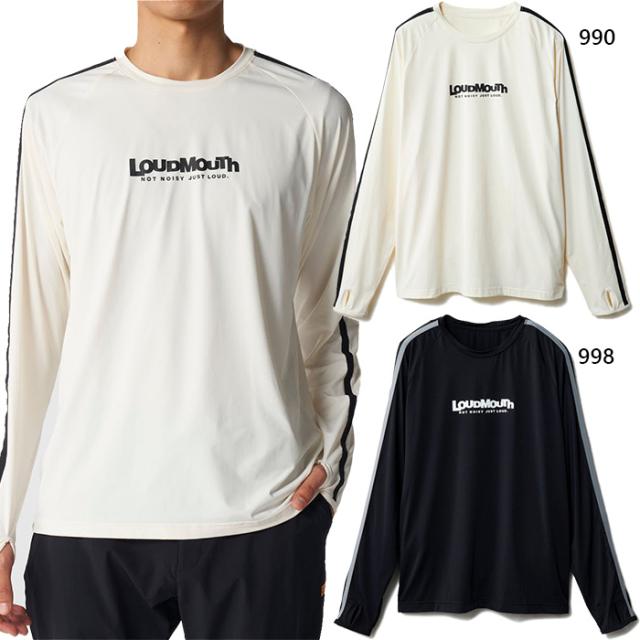 ラウドマウス メンズ 冷感ラッシュTシャツ 長袖 ロンT トップス 吸汗速乾 UVカット 接触冷感 ホワイト 白 ブラック 黒 送料無料 LOUDMOUTH 866620