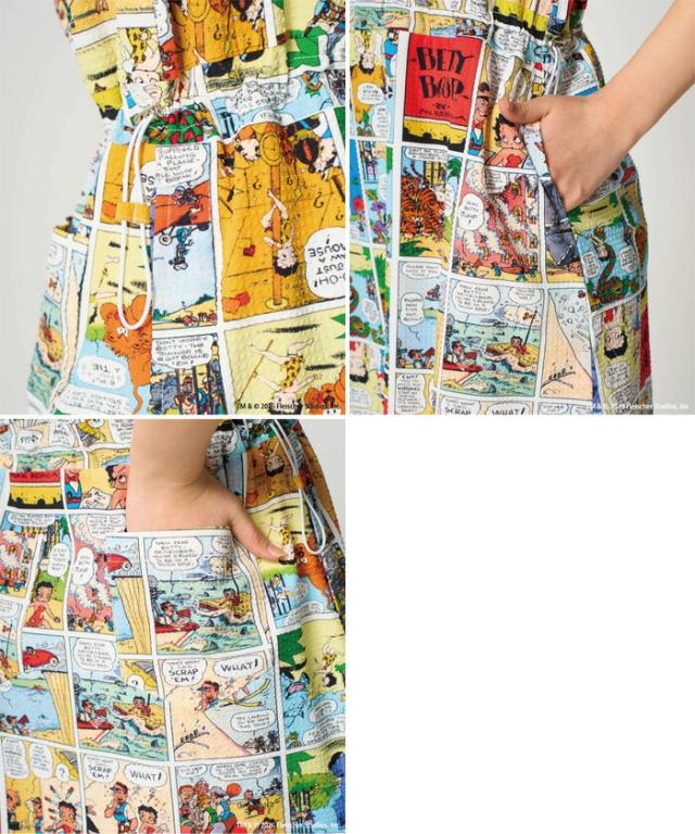 サイズ：LL ラウドマウス レディース ベティー ブープ LOUDMOUTH×Betty Boop ワンピース ゴルフウェア 半袖 吸汗速乾 UVカット 送料無料 LOUDMOUTH 866667_2