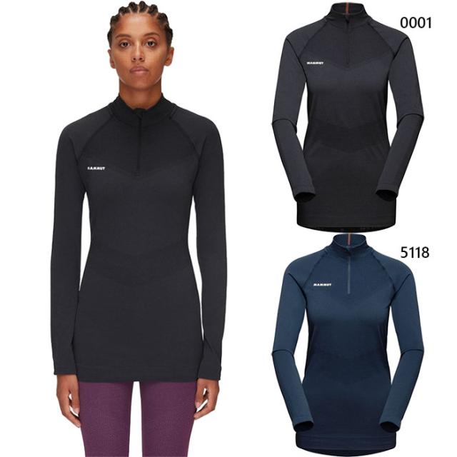 マムート レディース トリフト ハーフジップ ロングスリーブ 長袖 Trift Half Zip Longsleeve アウトドアウェア トップス 登山 トレッキング ブラック 黒 ネイビー 送料無料 Mammut 1016-01060