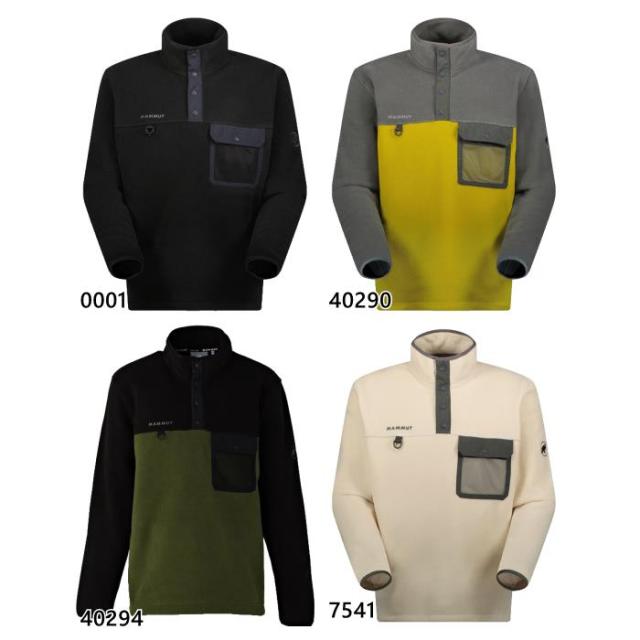 マムート メンズ ムーンストーン ハイブリッド ミッドレイヤー プル アジアンフィット アウトドアウェア フリース トップス 上着 長袖 防寒 保温 ブラック 黒 イエロー ベージュ 黄色 送料無料 Mammut 1014-05860