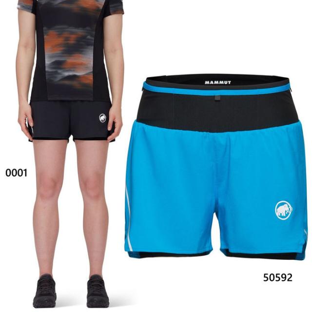マムート レディース エナジー トレイルラン2 イン 1 ショーツ アウトドアウェア ズボン ボトムス トレラン トレイルランニング パンツ ブラック 黒 ブルー 青 送料無料 Mammut 1023-00841