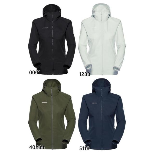 マムート レディース グラナイト ソフトシェル フーデッド ジャケット アジアンフィット アウトドアウェア トップス ブラック 黒 シルバー 送料無料 Mammut 1011-00333