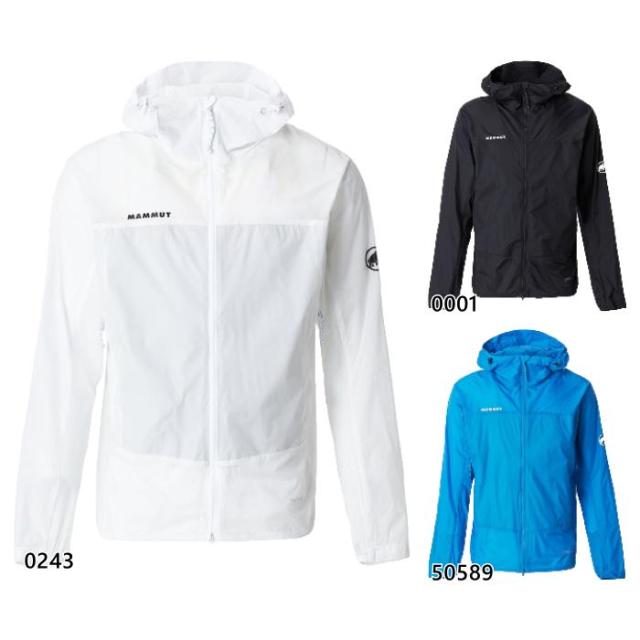 マムート メンズ メロン ウルトラライト ウィンドブレーカー フーデッド ジャケット アウトドアウェア トップス ウインドブレーカー 防風 ブラック 黒 ブルー 青 送料無料 Mammut 1012-00950