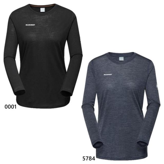 マムート レディース ツリーウール ファーストレイヤー ロングスリーブ アジアンフィット アウトドアウェア トップス ブラック 黒 送料無料 Mammut 1016-01710