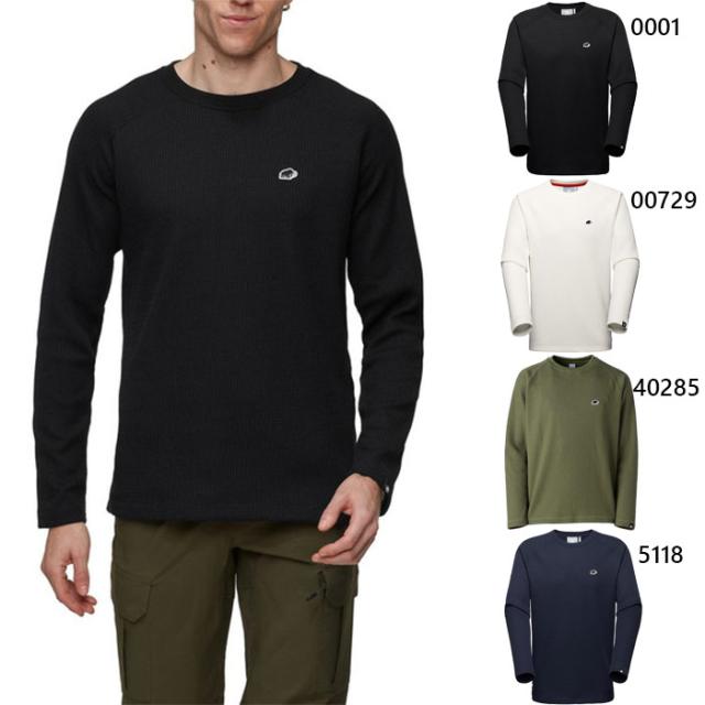 マムート メンズ レディース ワッフル ロングスリーブ アジアンフィット Waffle Longsleeve AF アウトドアウェア トップス 長袖Tシャツ ロンT ホワイト 白 ブラック 黒 送料無料 Mammut 1016-01810