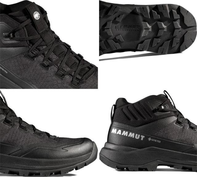 マムート メンズ サーティグ 3 ミッドカット ゴアテックス SERTIG III MID GTX 登山靴 山登り ハイキングシューズ 防水 GORE-TEX ブラック 黒 送料無料 Mammut 3030-05570_3