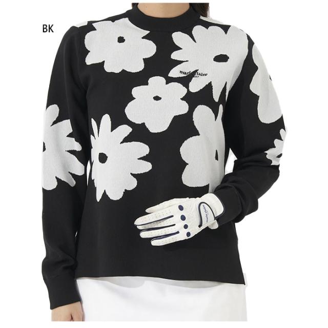 マリクレール レディース 軽量ニットセーター ゴルフウェア トップス ブラック 黒 送料無料 marie claire 713501の通販は