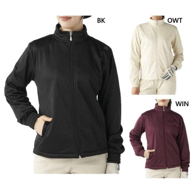 マリクレール レディース キルトブルゾン ゴルフウェア トップス 上着 アウター 長袖 ホワイト 白 ブラック 黒 送料無料 marie claire 735254