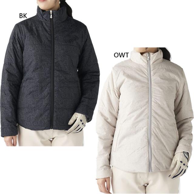 マリクレール レディース 中綿ブルゾン ゴルフウェア トップス 上着 アウター 長袖 ホワイト 白 ブラック 黒 送料無料 marie claire 735257