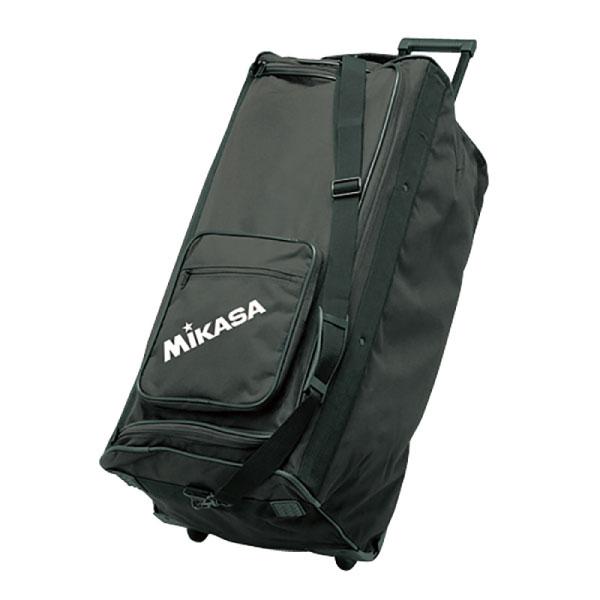 大型 ミカサ メンズ レディース 遠征バッグ バッグ 鞄 キャリーバッグ キャスター付 仕切り板付 旅行 合宿 ブラック 黒 送料無料 MIKASA BA100