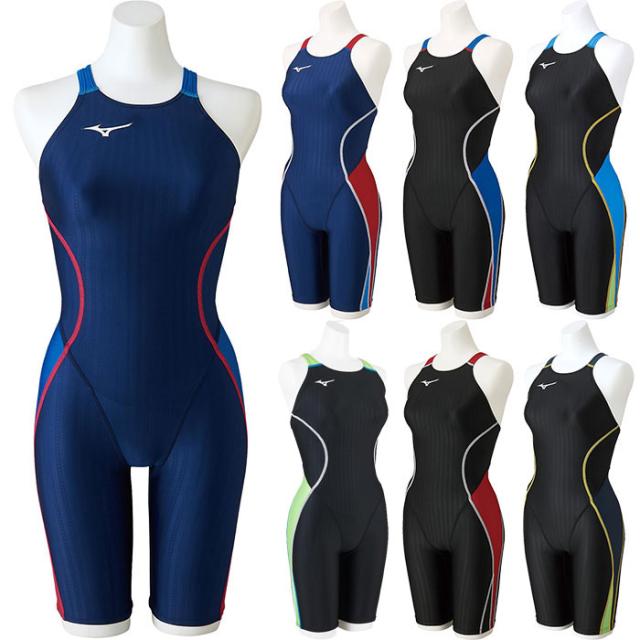 FINA承認 ミズノ レディース STREAM ACE ストリーム エース 競泳用ハーフスーツ レースオープンバック スイムウエア スイミング 水泳 競泳水着 ブラック 黒 ネイビー 送料無料 Mizuno N2MG1224の通販は 7,980円