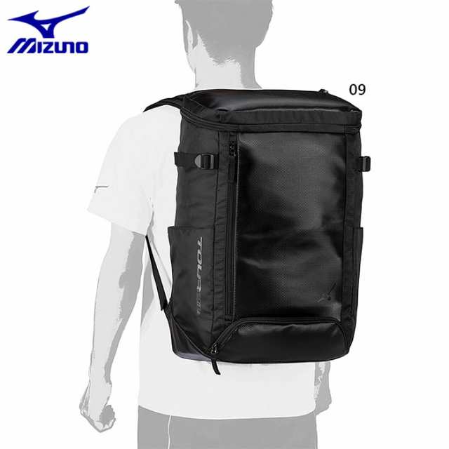 35L ミズノ メンズ レディース バックパック 1本入れ TOUR01b バッグ 鞄 リュックサック デイパック シューズポケット フック付き グリップカバー付き ブラック 黒 送料無料 Mizuno 63JDB006の通販は