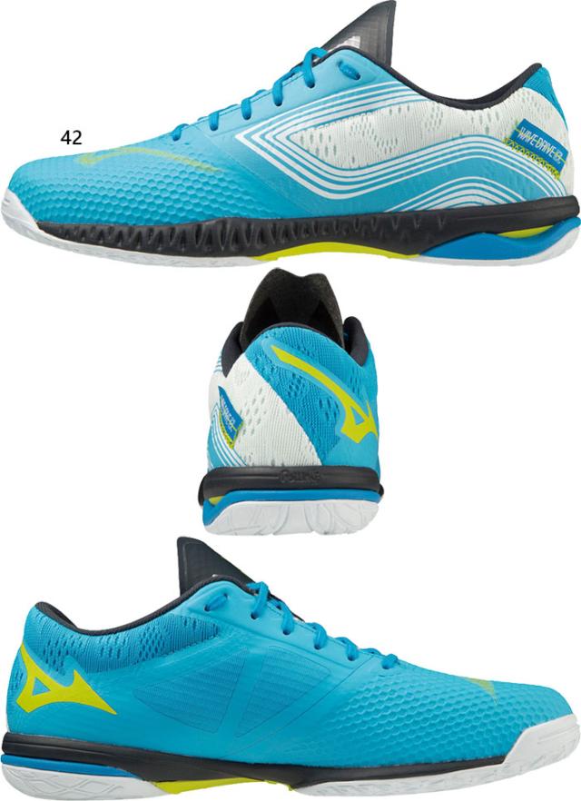 2E幅 ミズノ メンズ レディース ウエーブドライブ EL 卓球シューズ ホワイト 白 送料無料 Mizuno 81GA2001_3
