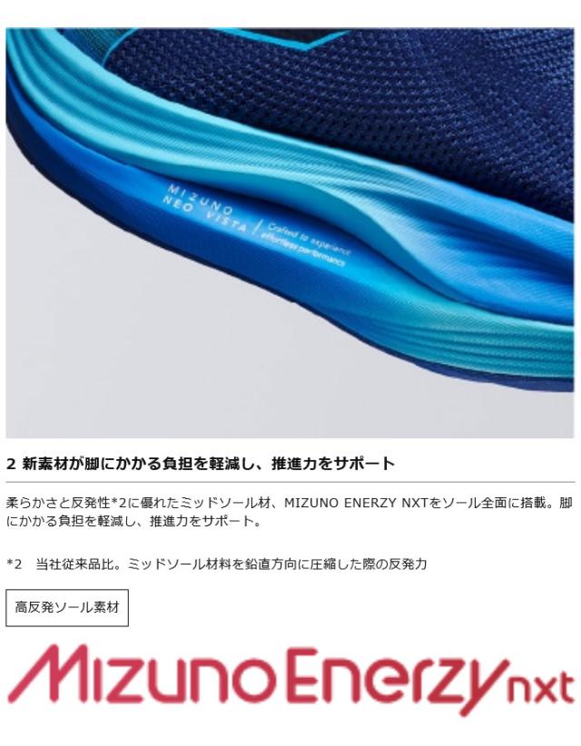 2E幅 ミズノ メンズ レディース ネオ ビスタ NEO VISTA ランニングシューズ ジョギング マラソン レッド 赤 送料無料 Mizuno J1GC2447_5