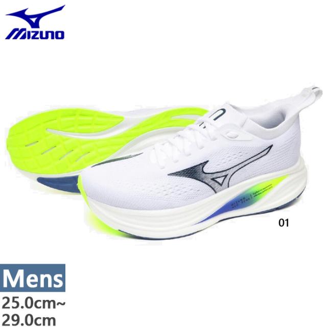 2E幅 ミズノ メンズ ネオ ゼン2 MIZUNO NEO ZEN2 ランニングシューズ ジョギング マラソン ホワイト 白 送料無料 Mizuno J1GC2686