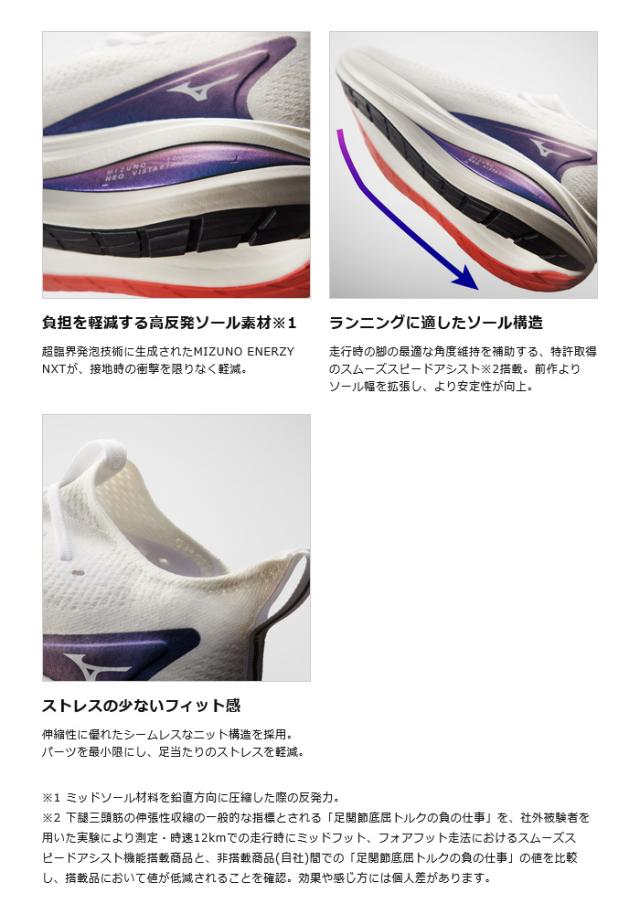 2E幅 ミズノ メンズ レディース ネオ ビスタ2 MIZUNO NEO VISTA2 HANABI PACK ランニングシューズ ジョギング マラソン ホワイト 白 送料無料 Mizuno J1GC2547_1