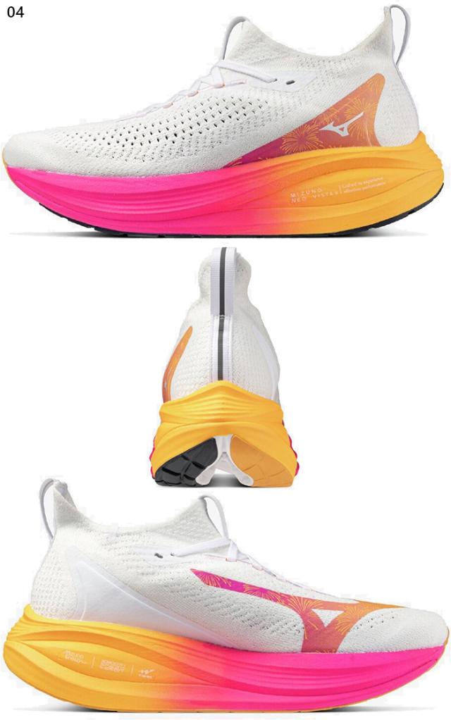2E幅 ミズノ メンズ レディース ネオ ビスタ2 MIZUNO NEO VISTA2 HANABI PACK ランニングシューズ ジョギング マラソン ホワイト 白 送料無料 Mizuno J1GC2547_2