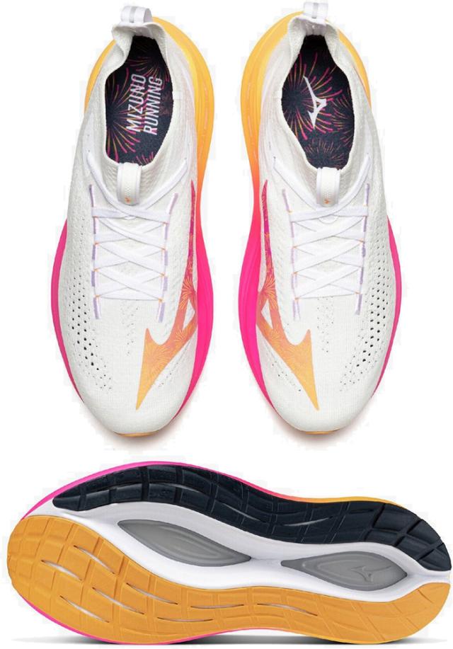 2E幅 ミズノ メンズ レディース ネオ ビスタ2 MIZUNO NEO VISTA2 HANABI PACK ランニングシューズ ジョギング マラソン ホワイト 白 送料無料 Mizuno J1GC2547_3