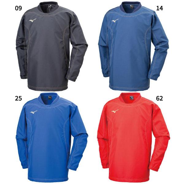 ミズノ メンズ レディース タフブレーカーシャツ ウインドブレーカー トップス 防風 ラグビーウェア ブラック 黒 ネイビー ブルー レッド 青 赤 送料無料 Mizuno 32ME9182の通販は