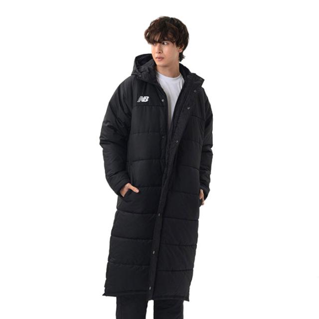 全2色 ニューバランス メンズ NB パデットロングコート アウター トップス 中綿 防寒 ベンチコート 長袖 ダウンジャケット ブラック 黒 ネイビー 送料無料 New Balance JMJF1424