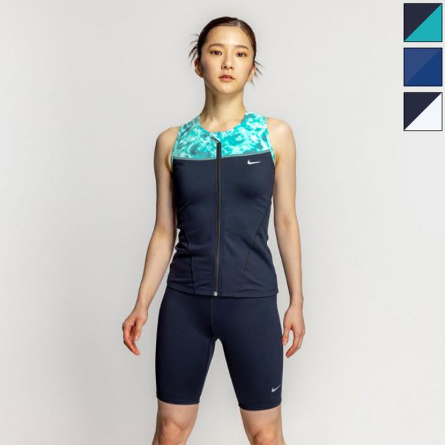 ナイキ レディース ジップ付き袖なしセパレーツ スイムウエア