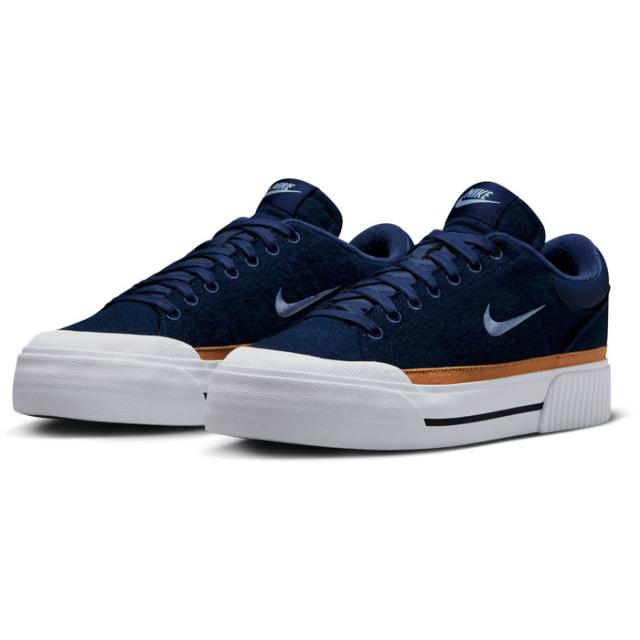 ナイキ レディース コート レガシー リフト スニーカー シューズ 紐靴 ローカット ネイビー 送料無料 NIKE FZ2606