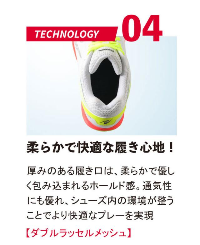 ニッタク×ヨネックス ニッタク メンズ レディース ムービングエース パワークッションプラス 卓球シューズ カーボン ローカット シューレース 紐靴 ホワイト 白 ブラック 黒 ネイビー 送料無料 Nittaku NS-4438_5