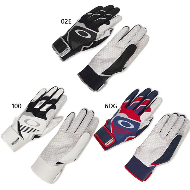 オークリー メンズ ストライキング グローブ Striking Glove 野球用品 バッティンググローブ バッティング手袋 打者用手袋 両手 ホワイト 白 ブラック 黒 送料無料 OAKLEY FOS901851の通販は 5,500円