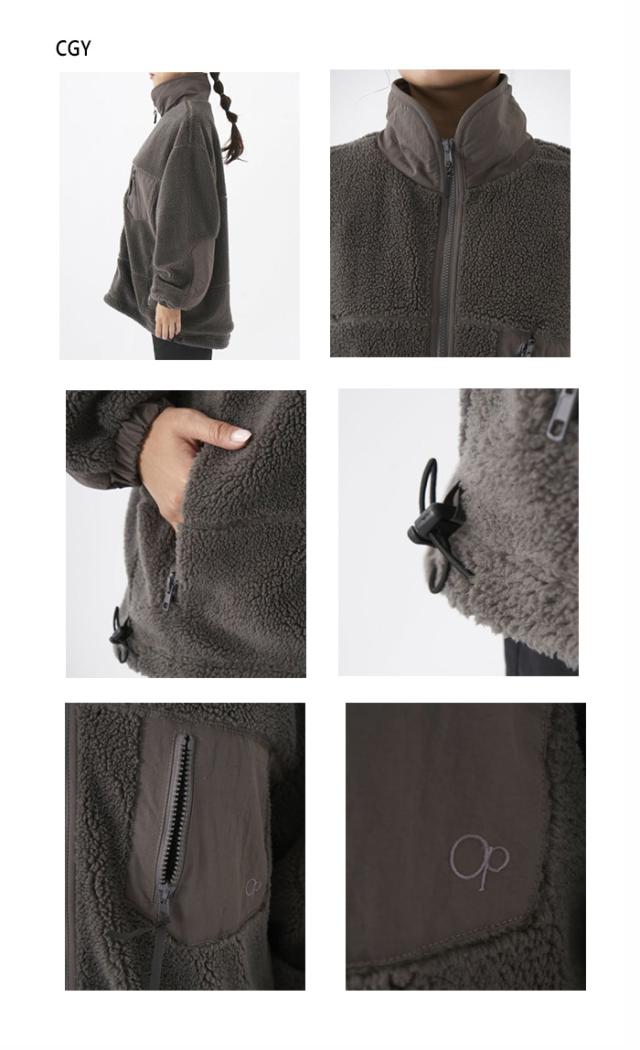 オーシャンパシフィック レディース ボアタフタ切り替えジャケット