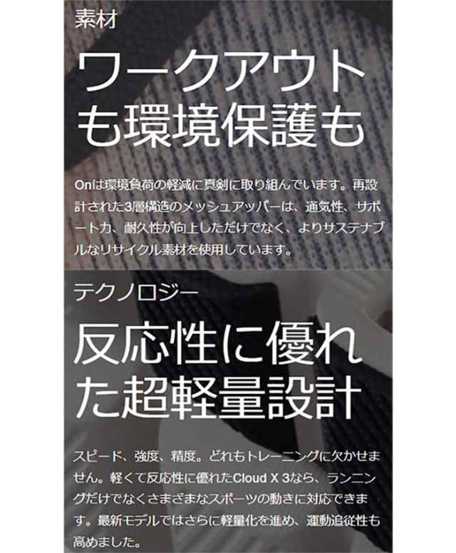 オン レディース クラウドエックス3 Cloud X 3 ランニングシューズ