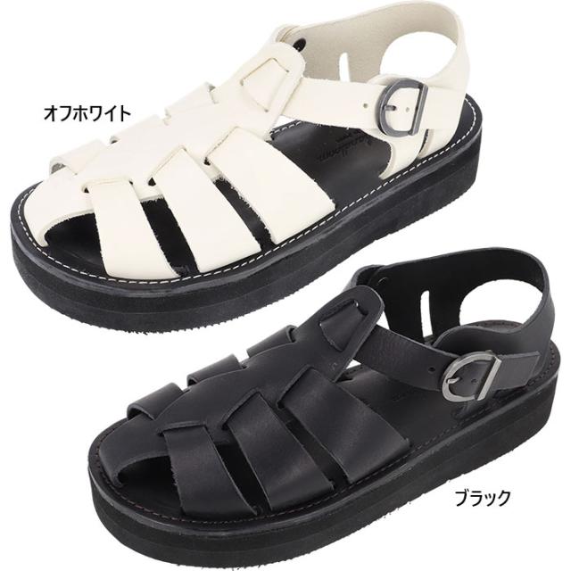 サイズ：25.0cm オーガニックハンドルーム レディース グルカ プラットフォーム GURKHA PLATFORM グルカサンダル 厚底タイプ シューズ 本革 レザー ホワイト 白 送料無料 Organic handloom OH023010