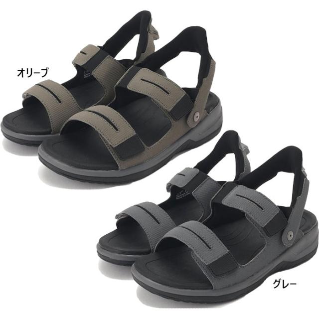 ミディアム幅 2E相当 オーソフィート メンズ ネプチューン NEPTUNE マイクロファイバー サンダル ハンズフリーシューズ グレー カーキ 灰色 送料無料 orthofeet OF11031M OF11032M