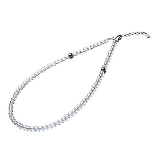 50cm ファイテン メンズ レディース 水晶ネックレス 5mm玉 ネックレス チタン 磁気アクセサリー チタンネックレス 磁気ネックレス 水晶 送料無料 phiten AQ808053